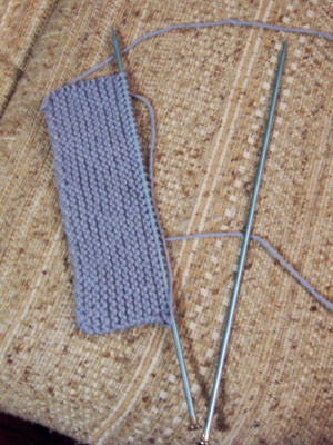 knitting progress