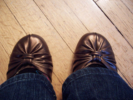 Bronze Ballet Flats